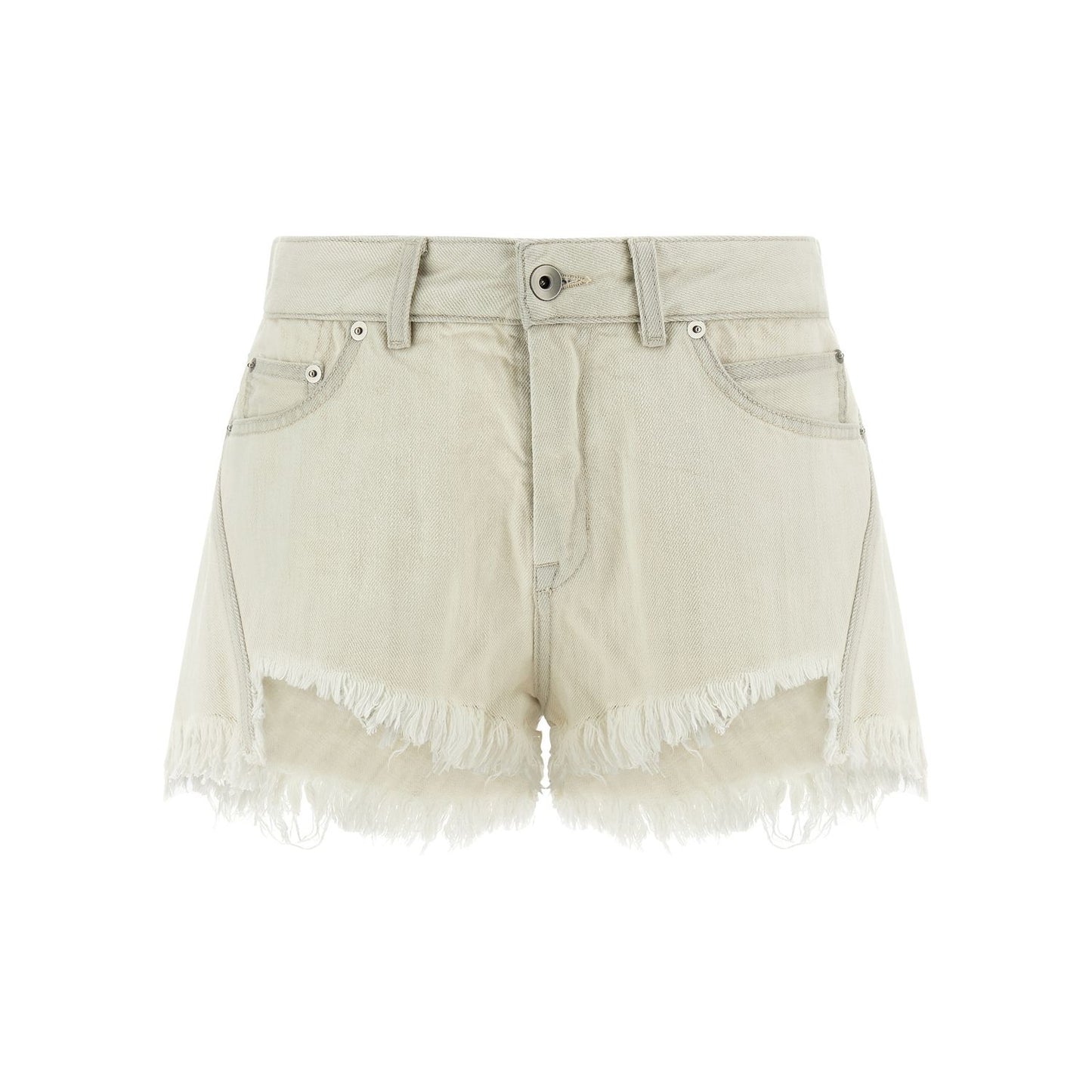 Rick Owens White Cotton Bermuda Shorts