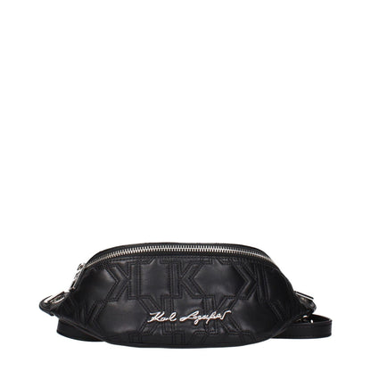 Karl Lagerfeld Black Leather Backpack