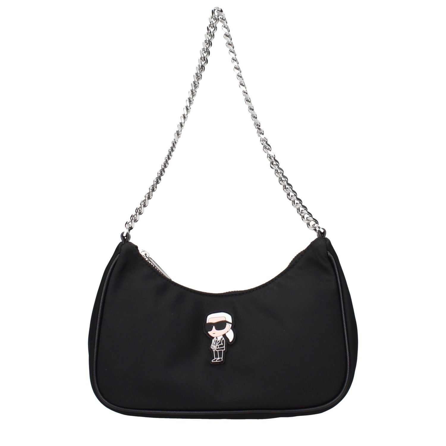 Karl Lagerfeld Black Fabric Shoulder Bag