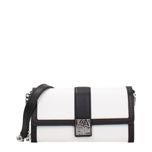Karl Lagerfeld White Leather Clutch Bag