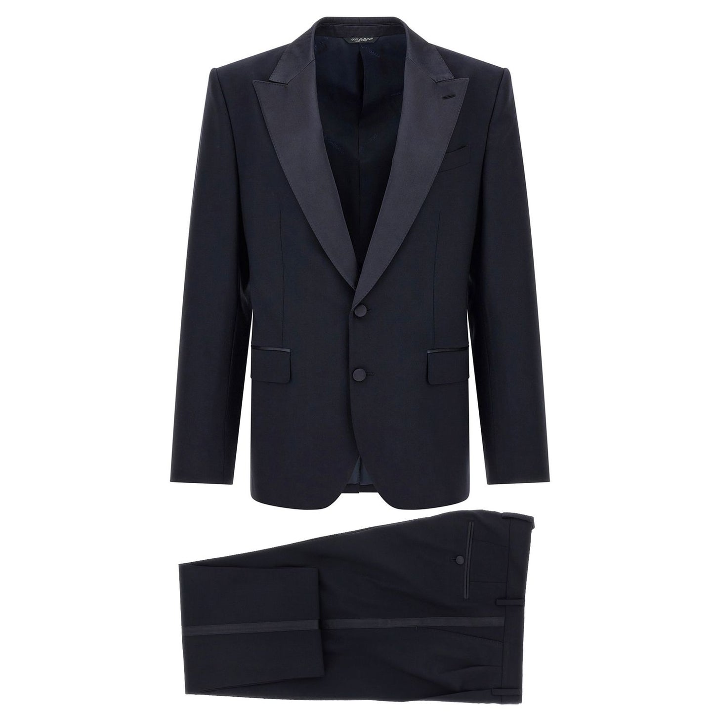 Dolce & Gabbana Blue Virgin Wool Two-Piece Suit