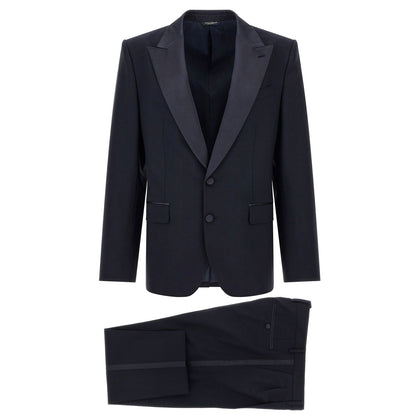 Dolce & Gabbana Blue Virgin Wool Two-Piece Suit