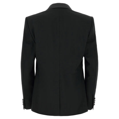 Dolce & Gabbana Black Virgin Wool Two-Piece Suit