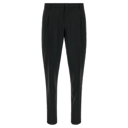 Dolce & Gabbana Black Virgin Wool Two-Piece Suit