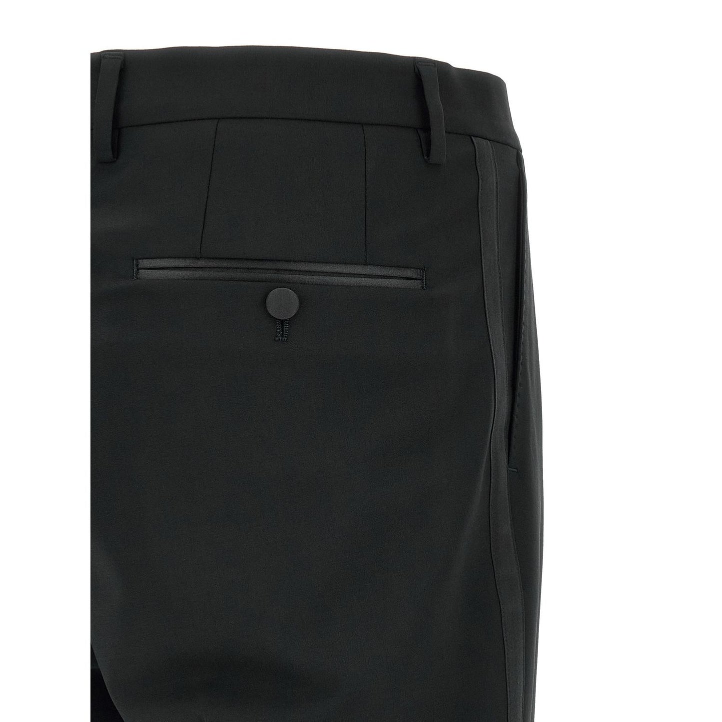 Dolce & Gabbana Black Virgin Wool Two-Piece Suit
