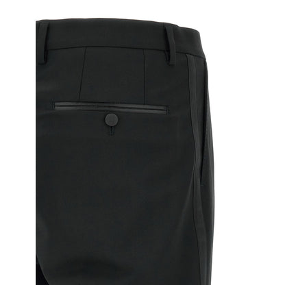 Dolce & Gabbana Black Virgin Wool Two-Piece Suit