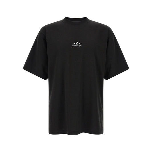 Balenciaga Black Cotton T-Shirt