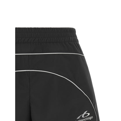 Balenciaga Black Polyester Bermuda Shorts