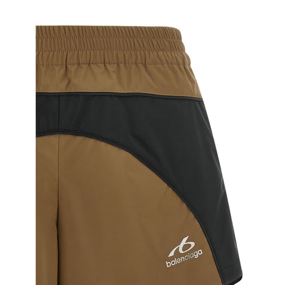 Balenciaga Brown Polyester Bermuda Shorts