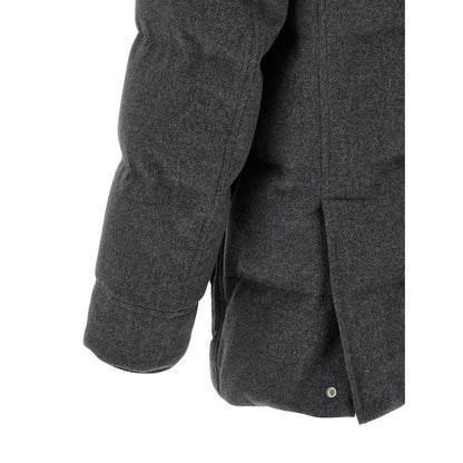 Brunello Cucinelli Gray Wool Parka