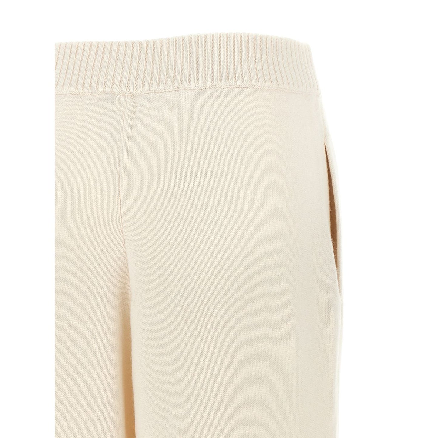 Brunello Cucinelli White Cashmere Athletic Pants