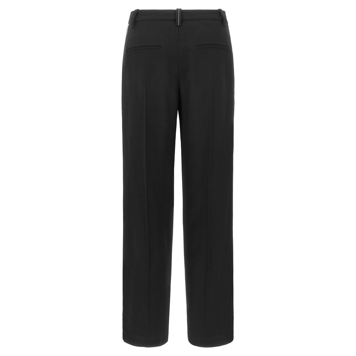 Brunello Cucinelli Black Virgin Wool Casual Pants