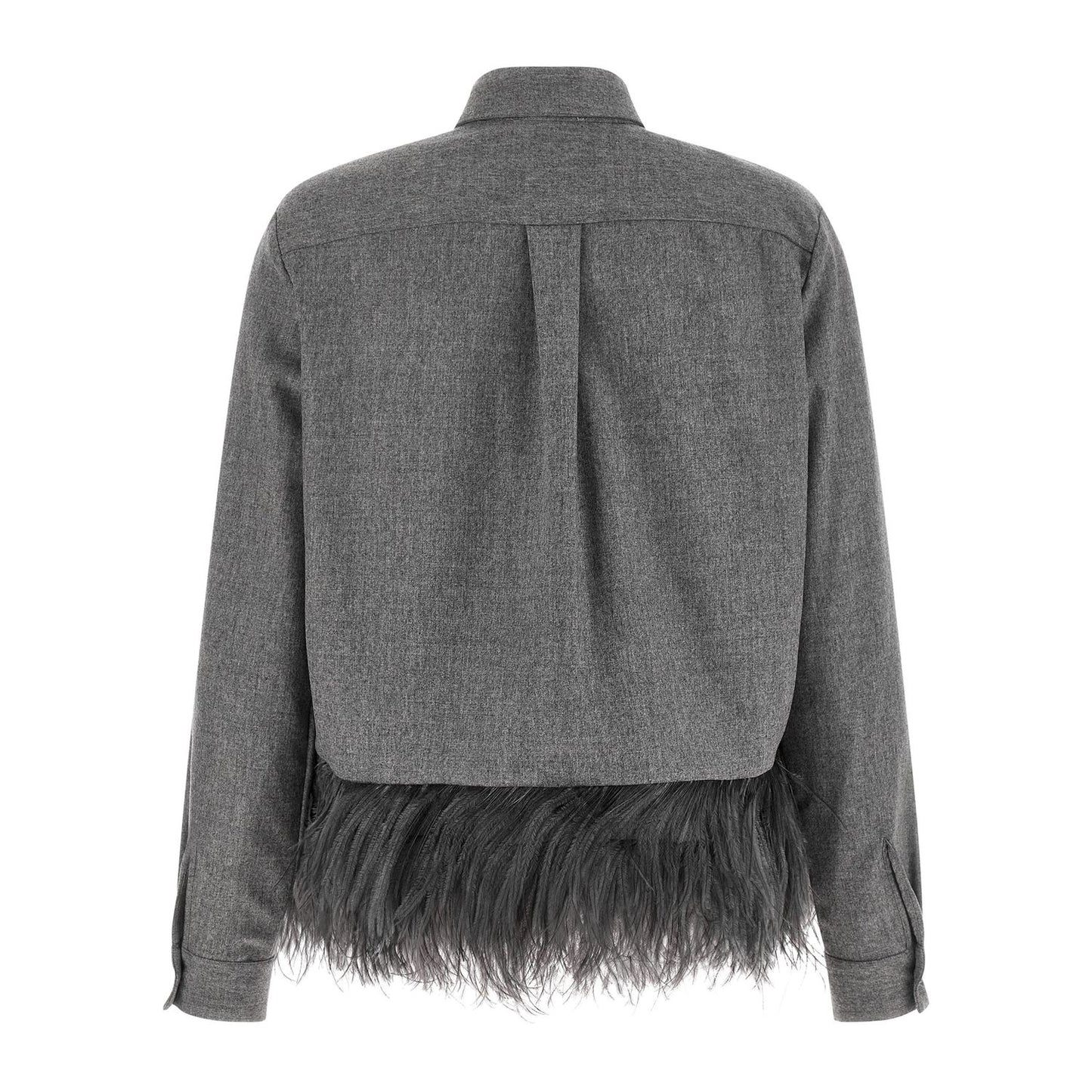 Fabiana Filippi Gray Virgin Wool Blouse