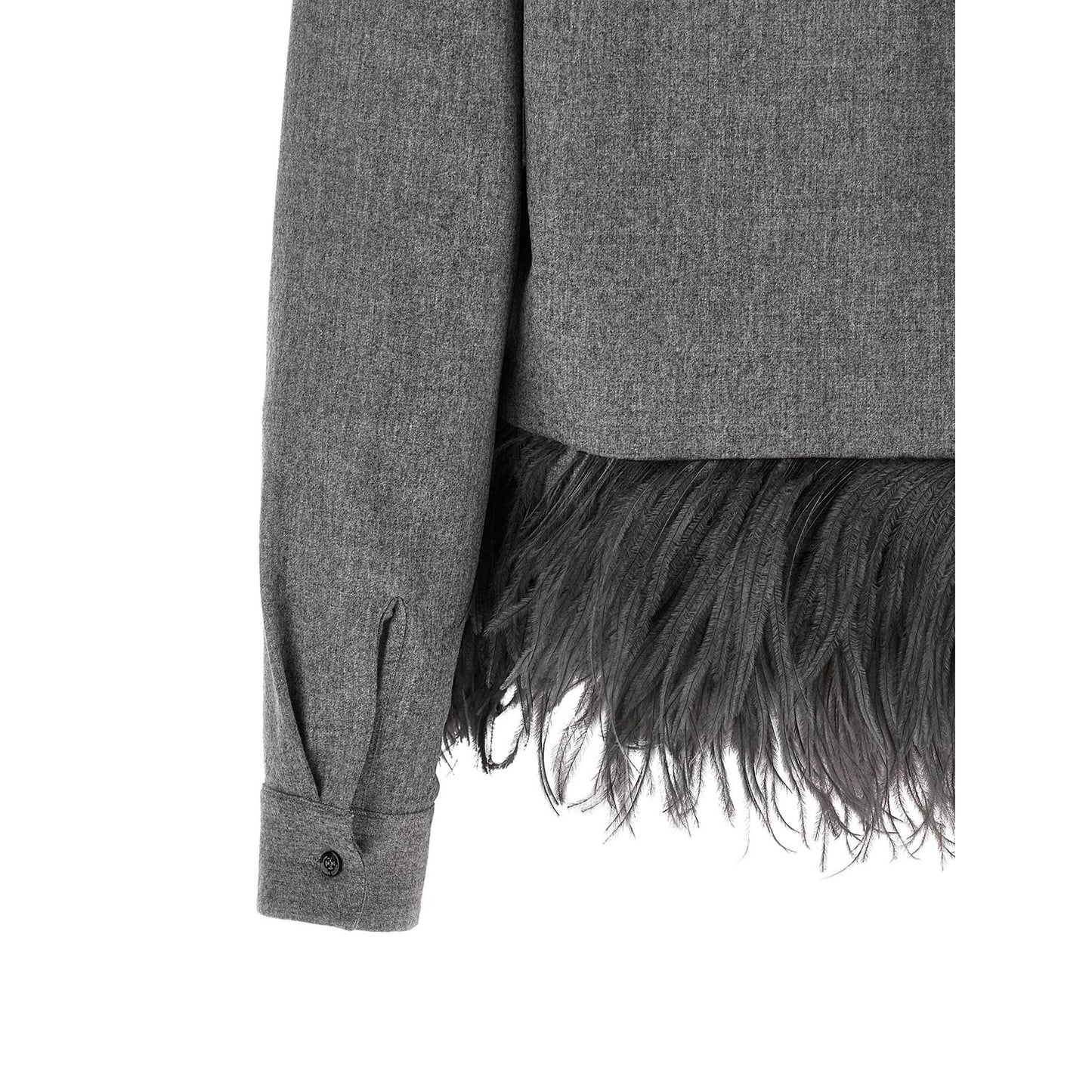 Fabiana Filippi Gray Virgin Wool Blouse