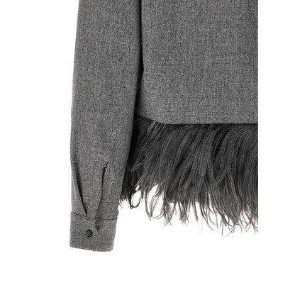Fabiana Filippi Gray Virgin Wool Blouse
