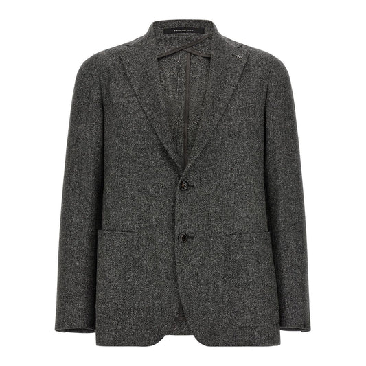Tagliatore Gray Virgin Wool Blazer
