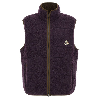 Moncler Purple Polyester Sleeveless Jacket