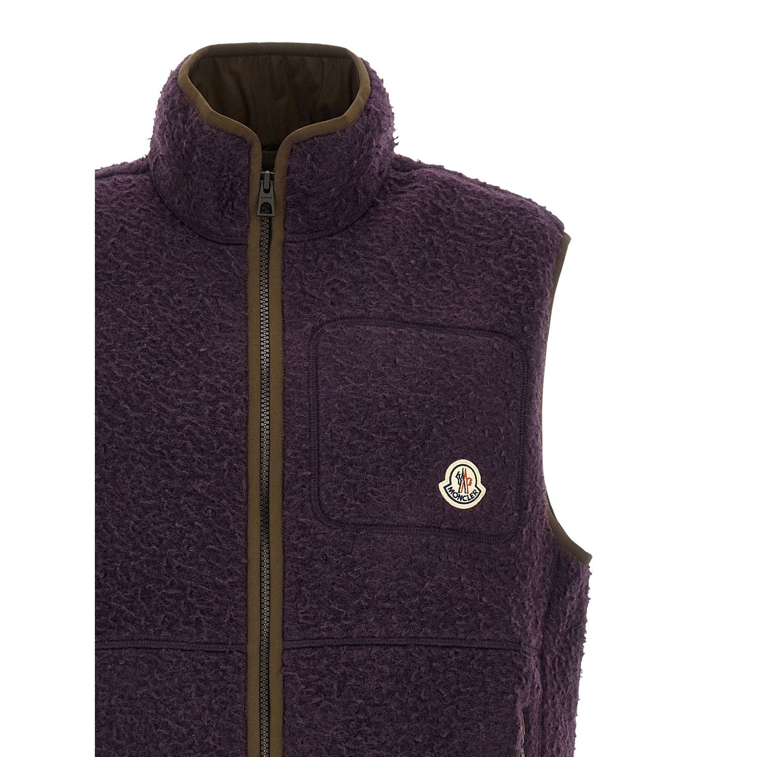 Moncler Purple Polyester Sleeveless Jacket