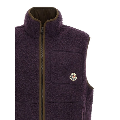 Moncler Purple Polyester Sleeveless Jacket
