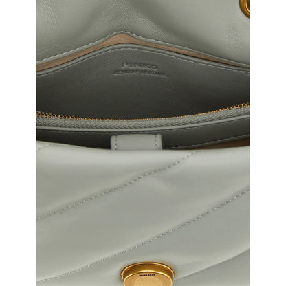 PINKO Gray Lamb Fur Crossbody Bag