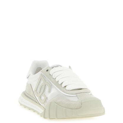Dolce & Gabbana Beige Polyamide Athletic Sneakers