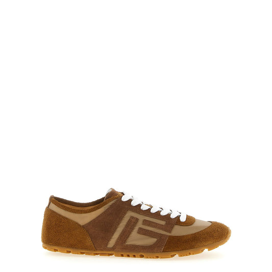 Balmain Brown Calfskin Sneakers