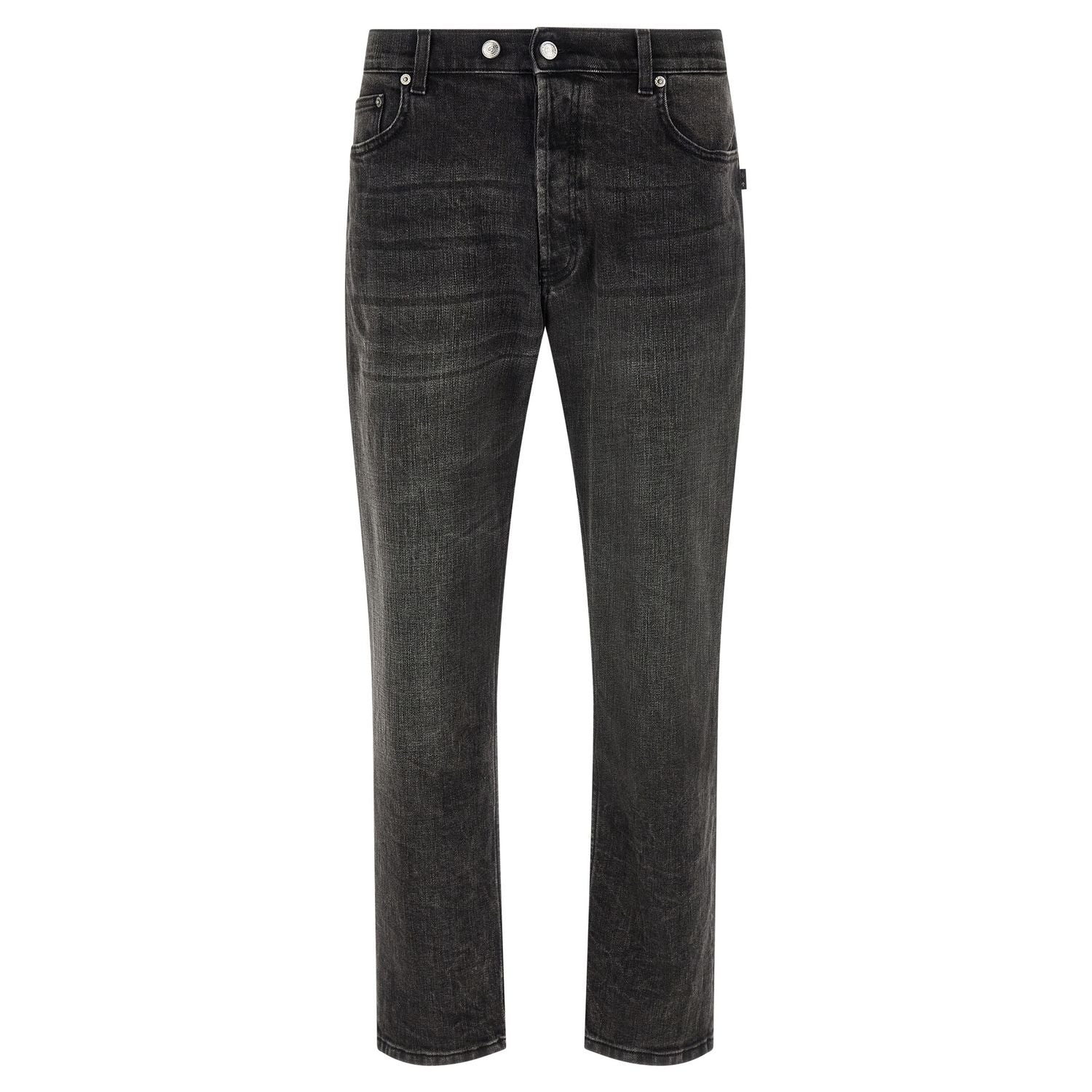 Department 5 Black Cotton Cropped Jeans
