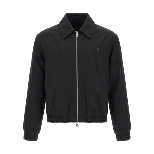 Ami Paris Black Cotton Bomber