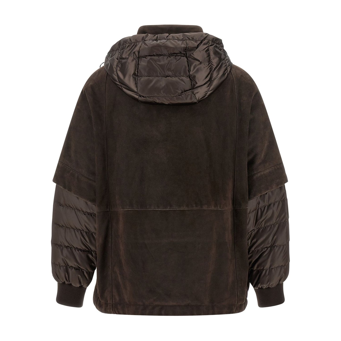 MooRER Brown Wool Leather Jacket
