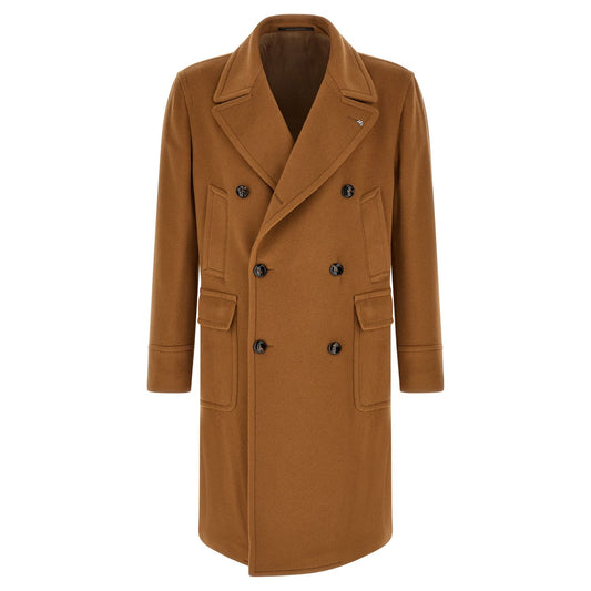 Tagliatore Brown Cashmere Coat