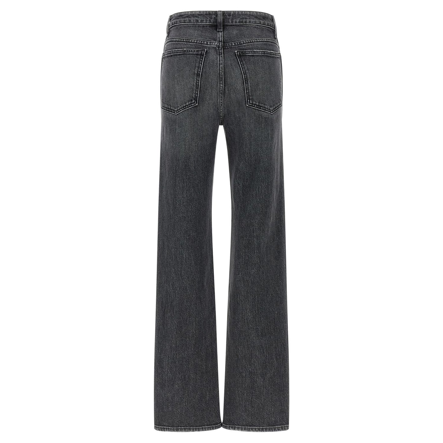 Khaite Gray Cotton Straight-Leg Jeans