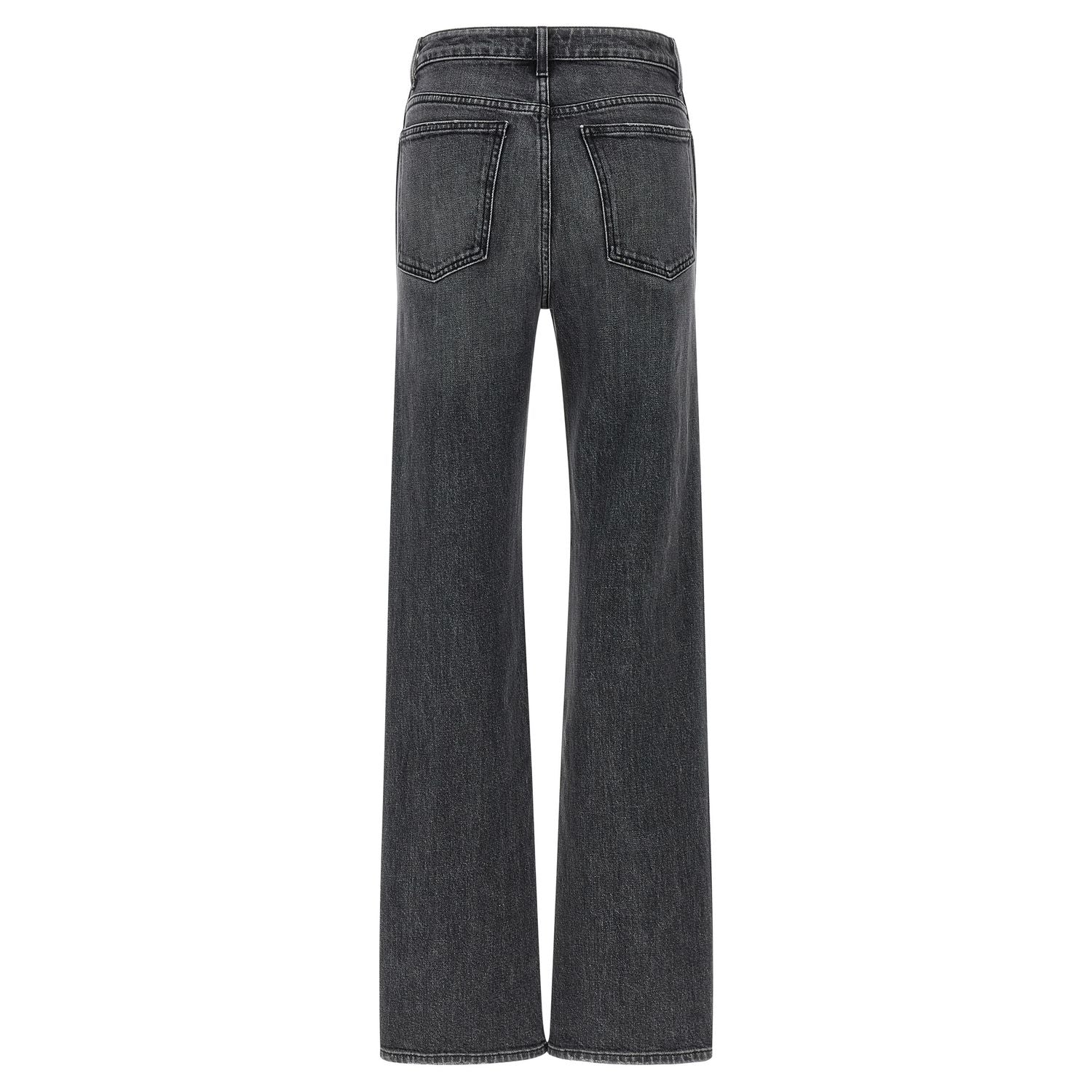 Khaite Gray Cotton Straight-Leg Jeans