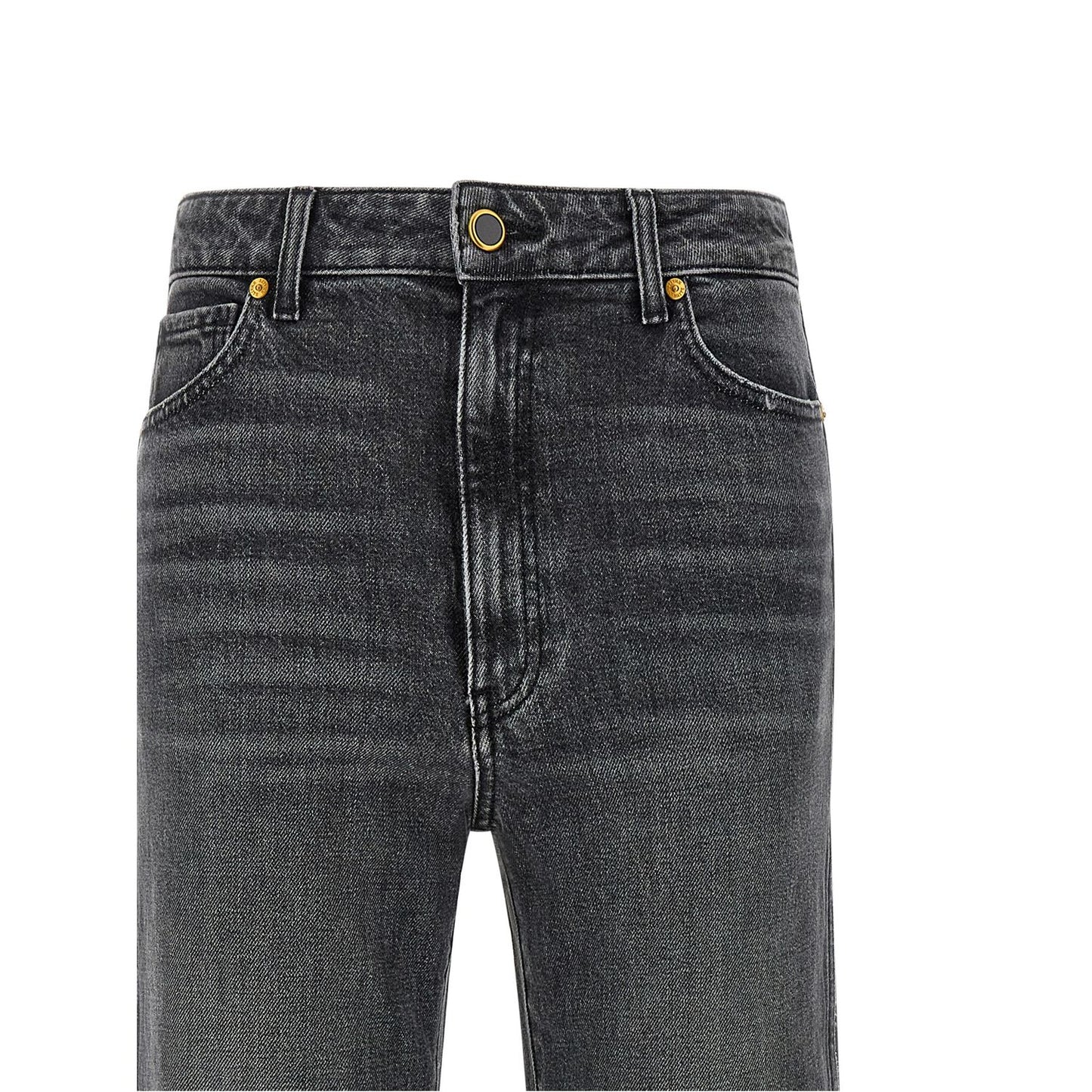Khaite Gray Cotton Straight-Leg Jeans