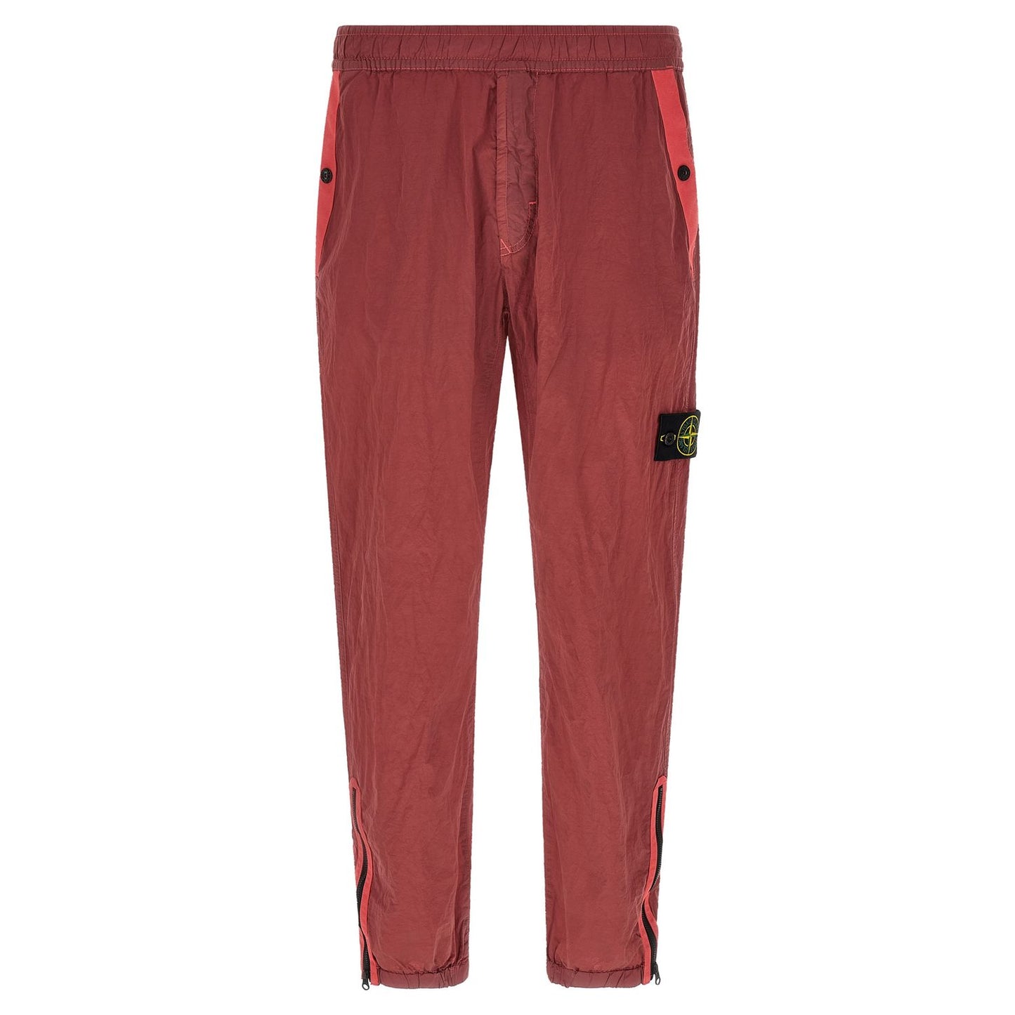 Stone Island Red Polyamide Joggers (Workout Pants)