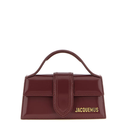 Jacquemus Bordeaux Calfskin Handbag