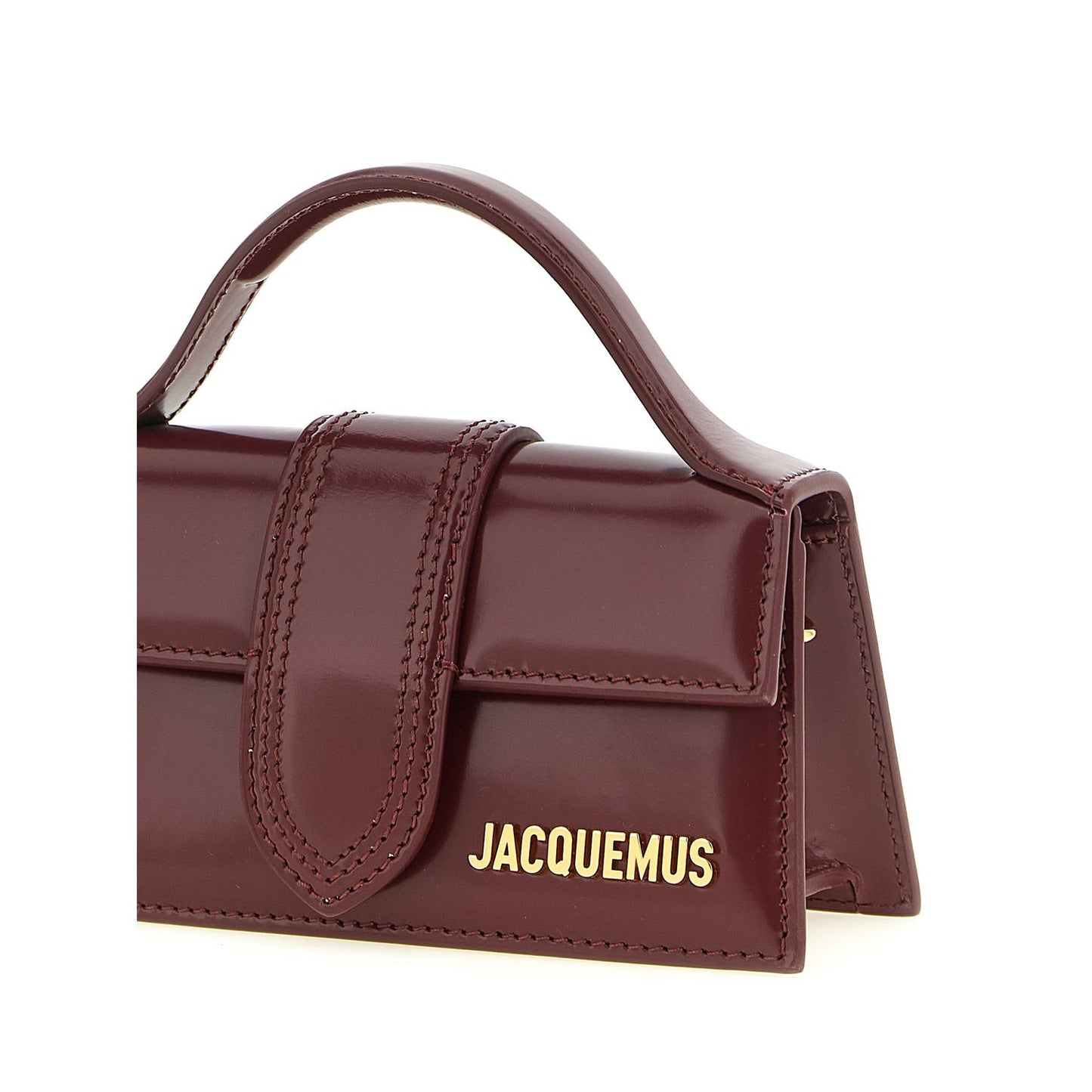 Jacquemus Bordeaux Calfskin Handbag
