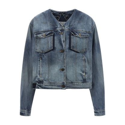 Maison Margiela Blue Cotton Denim Jacket