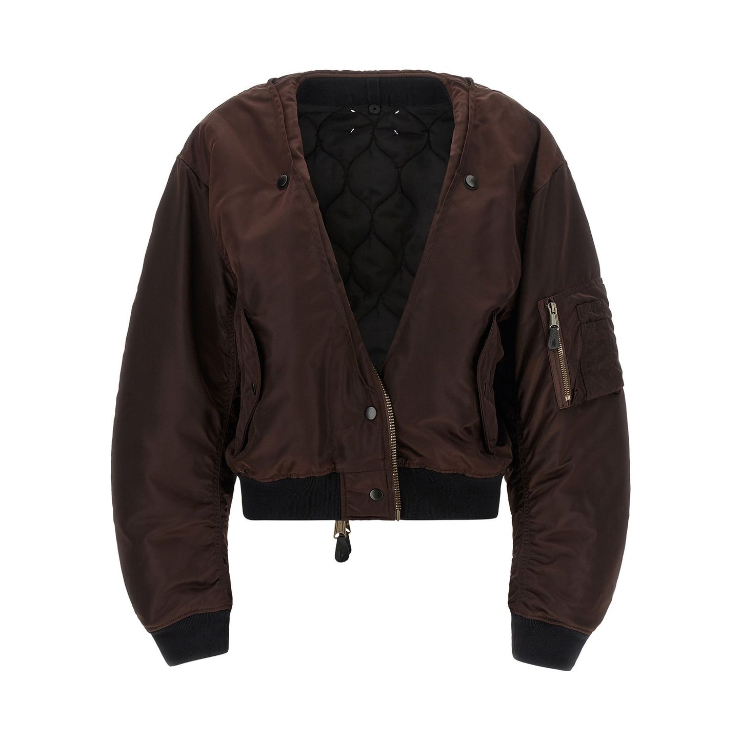 Maison Margiela Brown Polyamide Bomber