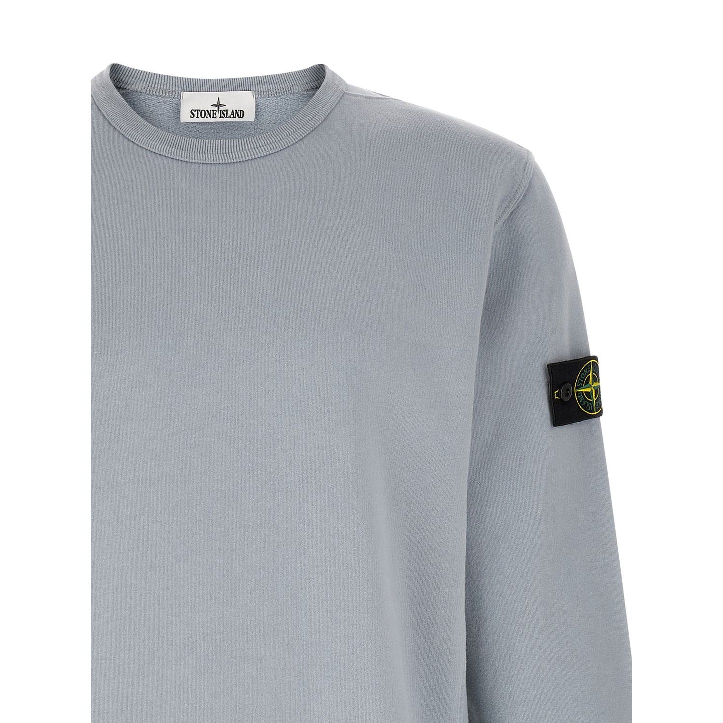Stone Island Gray Cotton Sweatshirt