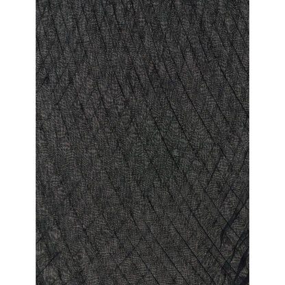 Issey Miyake Black Polyester Scarf
