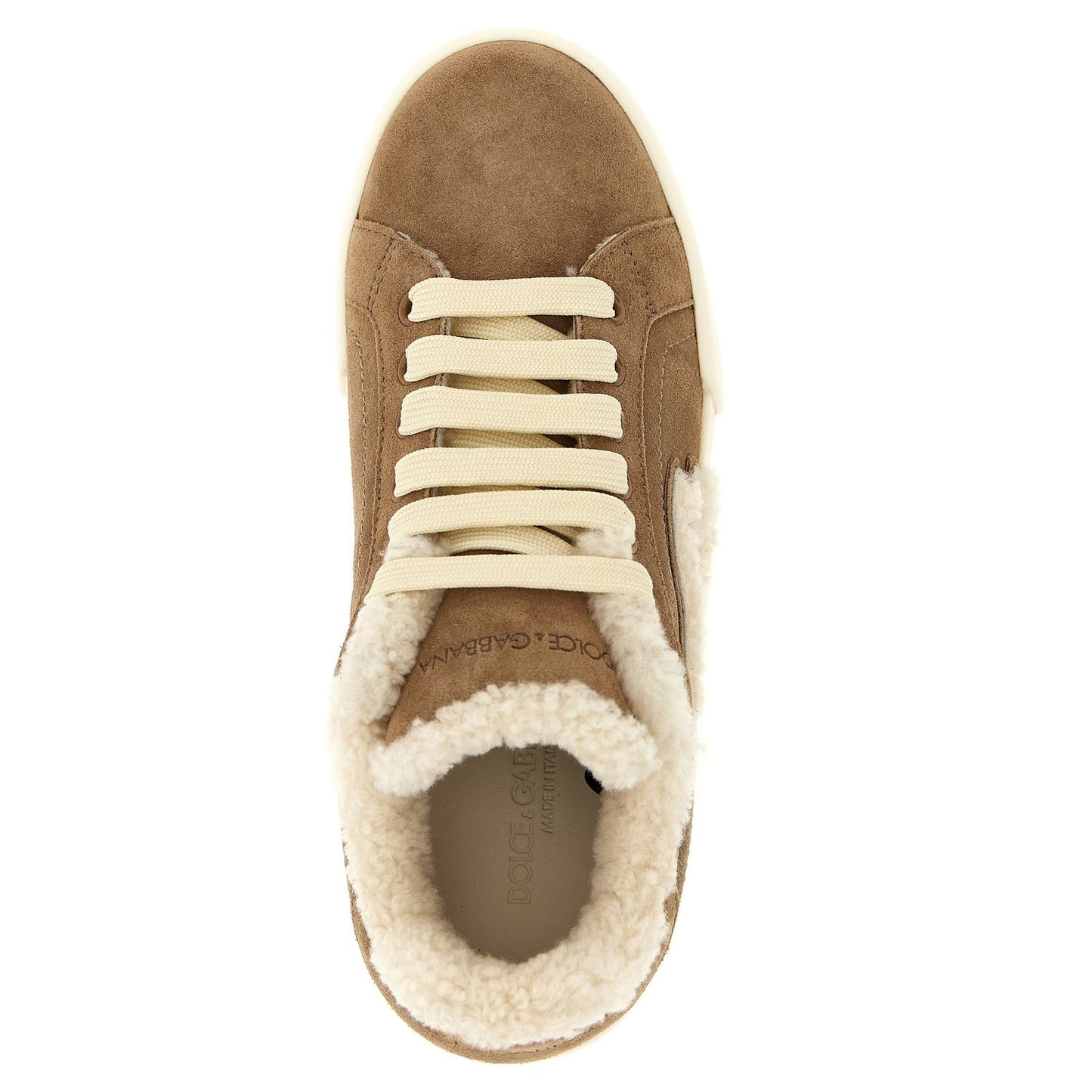 Dolce & Gabbana Brown Lambskin Sneakers