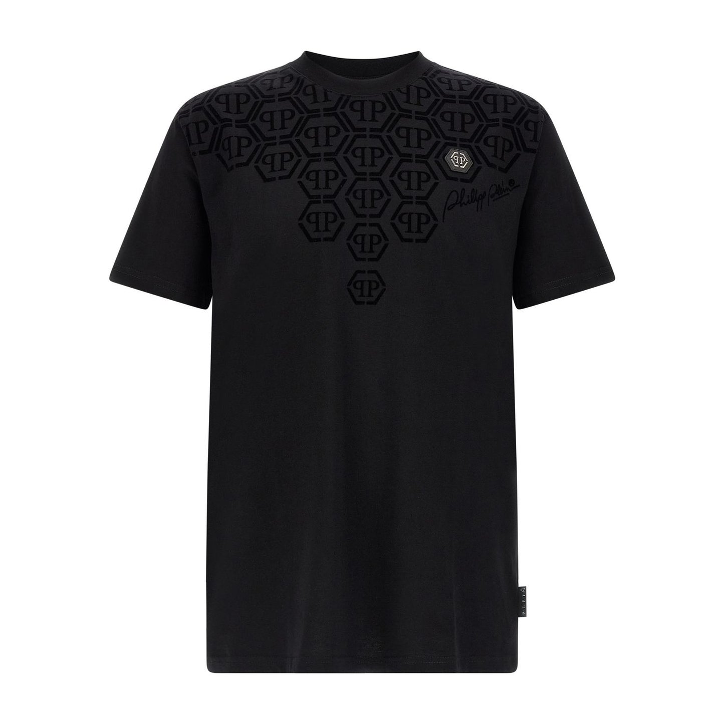 Philipp Plein Black Cotton T-Shirt