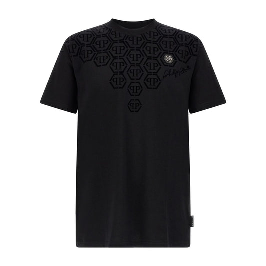 Philipp Plein Black Cotton T-Shirt
