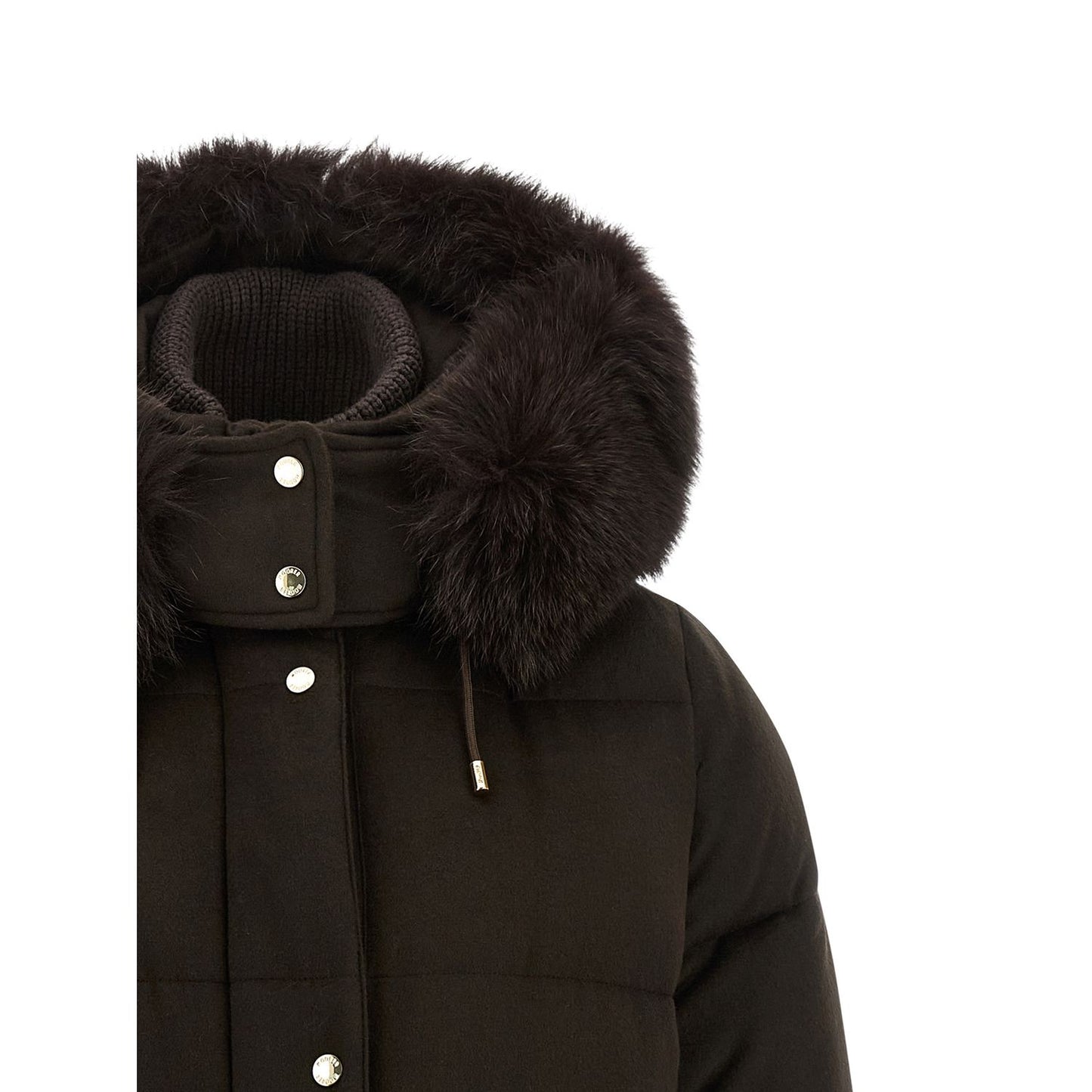 MooRER Brown Wool Full-Length Jacket