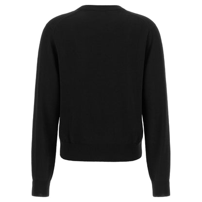 Maison Kitsuné Black Wool Cardigan
