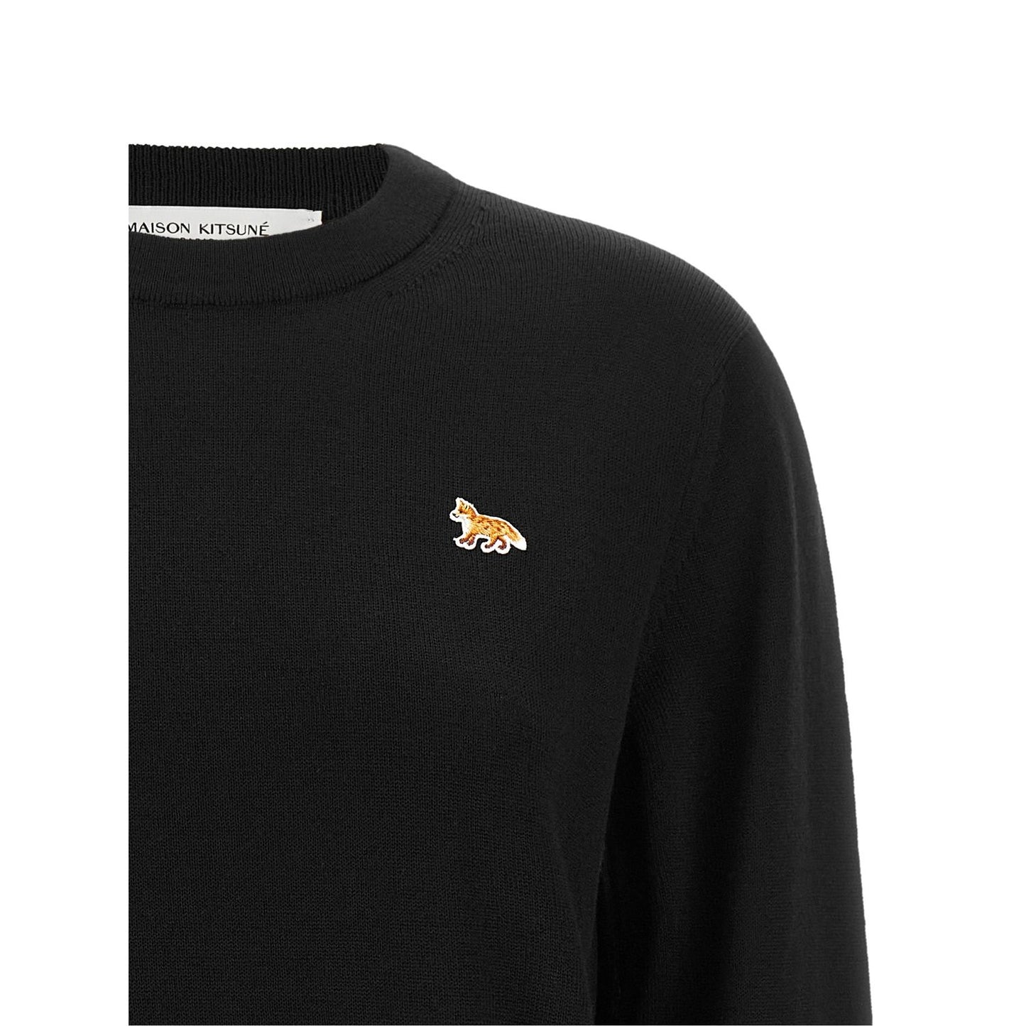 Maison Kitsuné Black Wool Cardigan