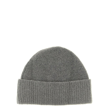 Ami Paris Gray Alpaca Leather Beanie