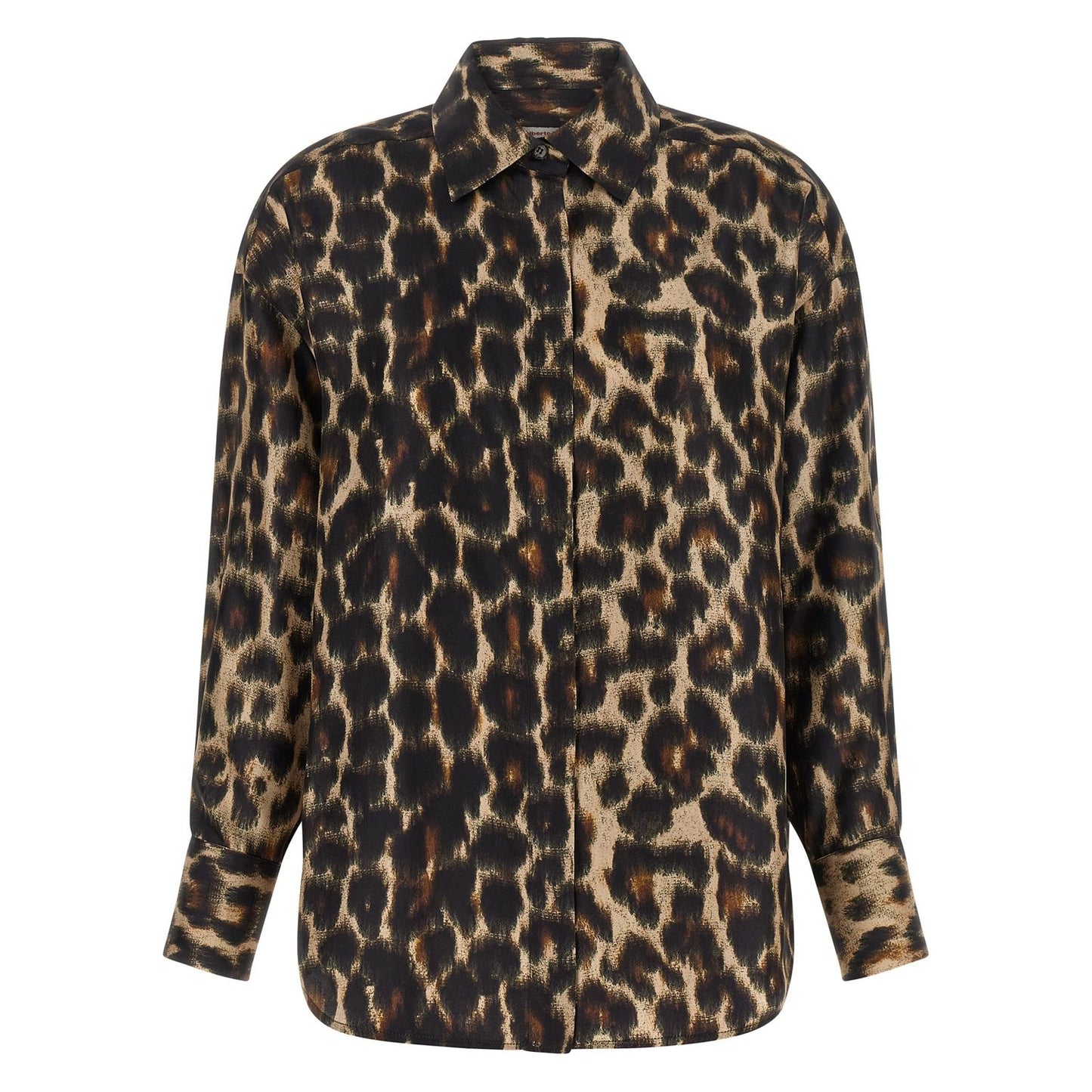 Alberto Biani Brown Silk Blouse