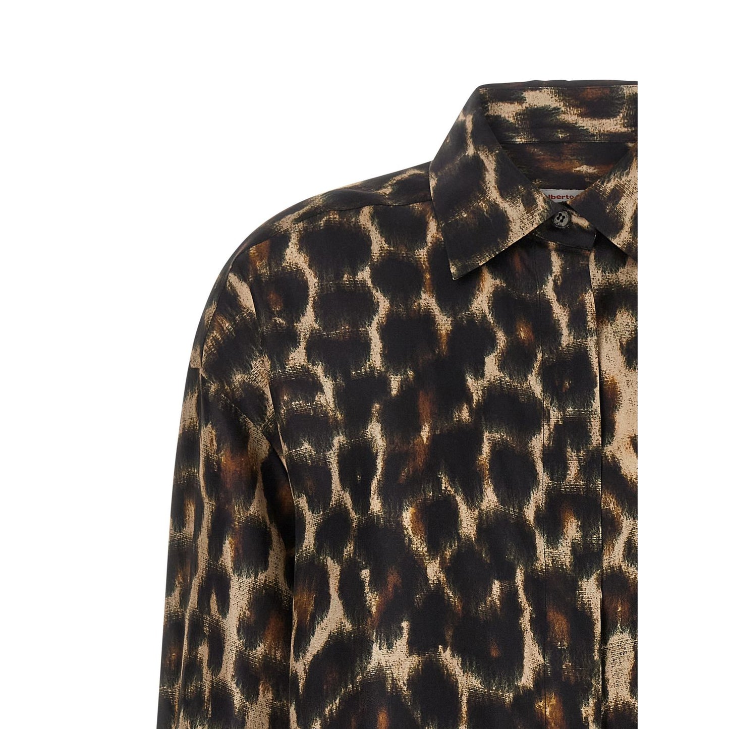 Alberto Biani Brown Silk Blouse