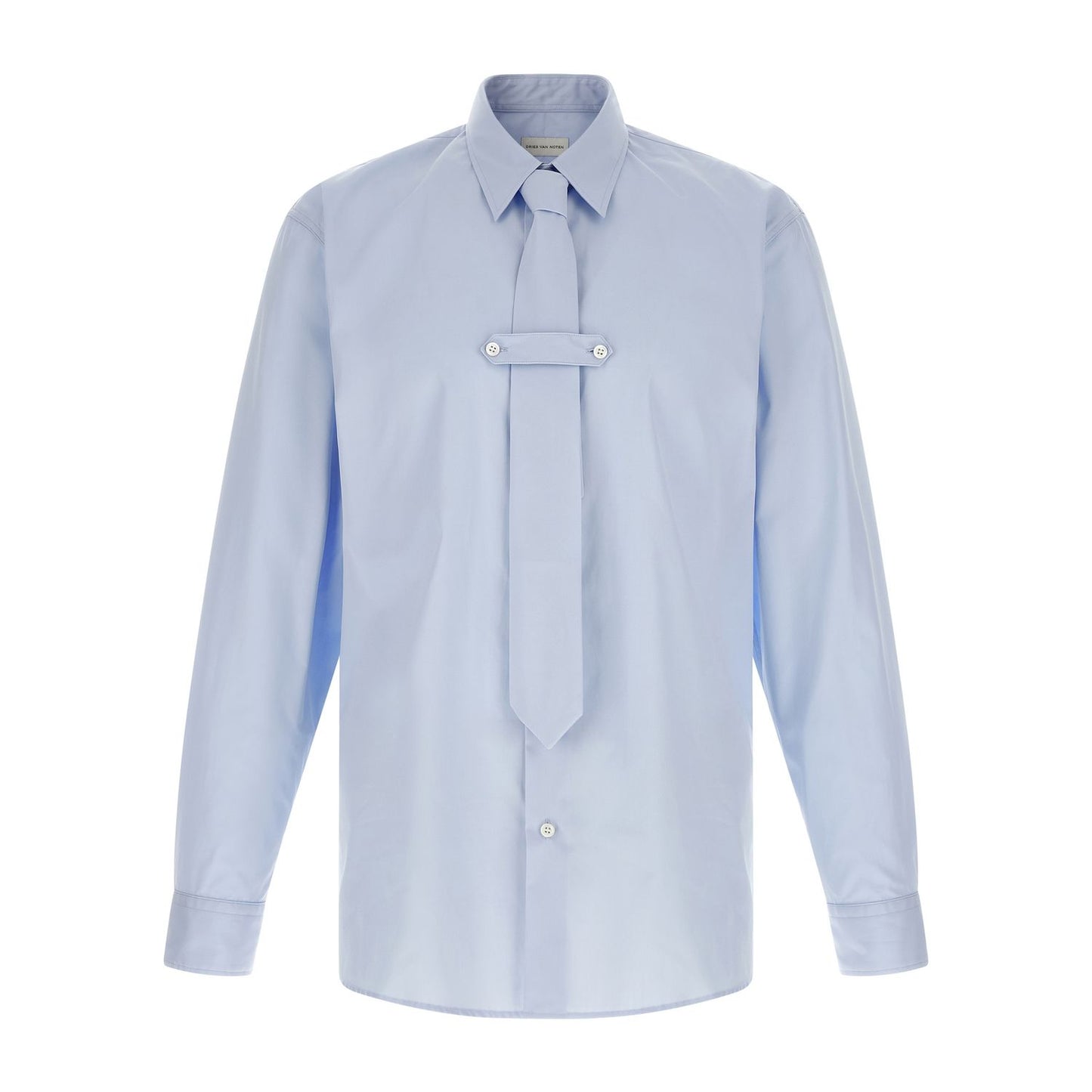 Dries Van Noten Blue Cotton Blouse